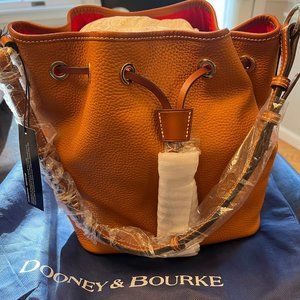 New with Tags Dooney and Bourke Kendall Drawstring Bag - Peanut Brittle